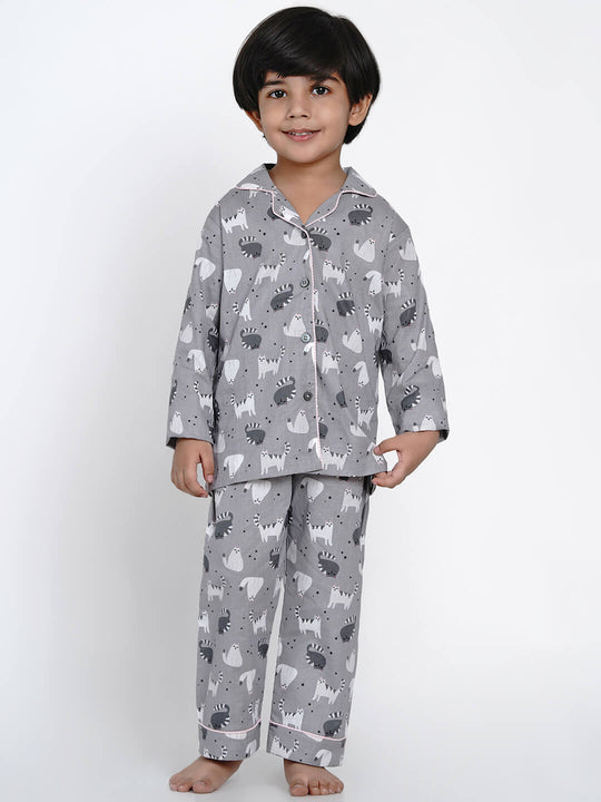 Boys Blue Printed Pure Cotton Night Suit | Kids Night Dress Comfortable for  Boys Cotton T-shirt Pajama | Shop now | Best Seller